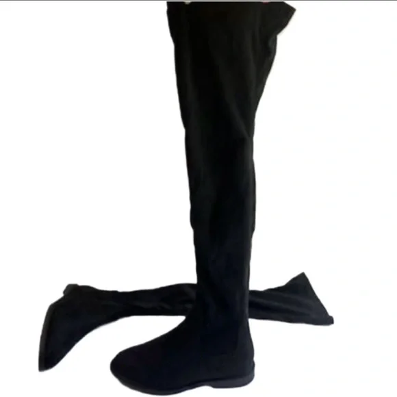 NEW ASOS Kalani over the knee boots in black micro size Uk 6/US 8 - Picture 6 of 9